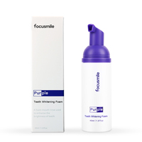 Dentifrice en mousse violette de marque privée Mousse dentaire blanchissante à la menthe poivrée blanche neige Mousse V34