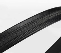 Sabuk Kulit Sintetis Hitam Matte Otomatis Terbaru untuk Pria, Desainer Mewah, Kasual, Stok Grosir Siap Kirim, Berbagai Model