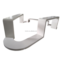 Ensemble table et chaises d'extérieur en acier inoxydable moderne pour patio, jardin, restaurant, parc, centre commercial, élégants bancs en métal pour les loisirs et les loisirs