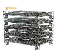 Cage de palette empilée pliante de stockage pliable avec couvercle au meilleur prix