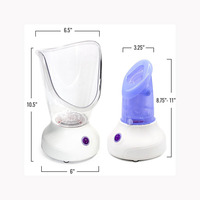 Appareil de beauté 2-en-1 portable : Vaporisateur facial et humidificateur nasal pour soins des sinus à domicile, certifié ETL PTC