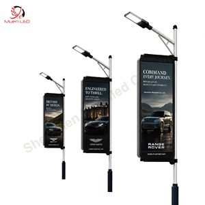 Poteau d'éclairage public extérieur DGB5 avec écran LED P5, Wi-Fi, intelligent, en aluminium, affichage LED - Product Image 1