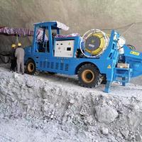 Machine de projection de béton humide à moteur diesel avec bras robotique à réduction de bruit pour tunnels de métro urbains