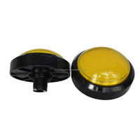 Grand bouton rond de 100 mm pour console de jeu, surface convexe, bouton lumineux, interrupteur à réinitialisation automatique, accessoire de connecteur