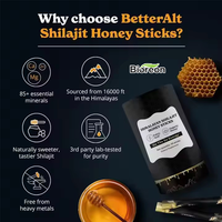 ODM/OEM Vente en gros de bâtonnets de miel au shilajit, résine de shilajit acide pour l'énergie, plus de 85 oligo-éléments pour hommes et femmes, extraits de plantes