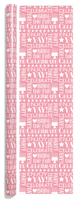 Ensemble de papier cadeau recyclable en PE imprimé étoiles et cœurs roses, kit mignon de boîtes, sacs, étiquettes et autocollants personnalisables pour enfants