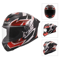 Casque de moto LS2 FF820, design intégral, aileron arrière réglable, anti-buée, résistant à l'eau, course, unisexe, adapté à tous