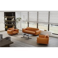 Ensemble de canapés de réception de bureau minimalistes de luxe, 3 places, canapé simple en tissu PU, mobilier de salle d'attente commerciale