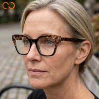 TWOOO T1802 Lunettes personnalisées avec logo, effet amincissant, imprimé léopard, surdimensionnées, color block, anti-lumière bleue, vente en gros