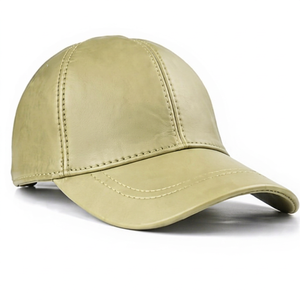 Gorra de Béisbol de Cuero Auténtico al por Mayor para Hombre, Transpirable, con Cierre a Presión, Cálida para Exteriores, de Alta Calidad, Ajustable, Gorra de Cuero de Invierno Unisex - Product Image 1