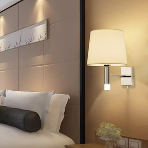 Bán buôn vải hiện đại tường chiếu sáng Fancy trang trí USB đèn tường cho phòng ngủ phòng khách cầu thang hành lang Led E26 sắt cơ sở - Product Image 2