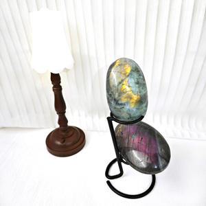 Vente flash cristal naturel haute qualité Reiki énergie paillettes <span class=keywords><strong>Labradorite</strong></span> pierre de palmier pour cadeau de bricolage - Product Image 2