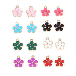 Materiales <span class=keywords><strong>de</strong></span> Aleación Originales <span class=keywords><strong>de</strong></span> Fábrica para Accesorios DIY, Diseño <span class=keywords><strong>de</strong></span> Flor <span class=keywords><strong>de</strong></span> Cinco Pétalos en Rojo Rosado, Lindos para Pendientes, Pulseras, Collares y Colgantes - Product Image 1