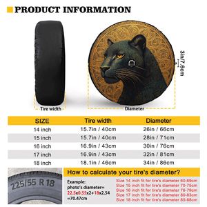 Cubierta de neumático de repuesto de material Oxford de PVC de poliéster de diseño deportivo con imagen personalizada con agujero de cámara para coches - Product Image 6