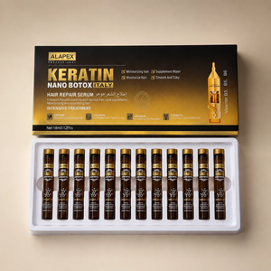 Suero Capilar Nutritivo con Keratina Orgánica y Nano Botox Alapex, Tratamiento Intensivo, Reparación con Aceite <span class=keywords><strong>de</strong></span> Argán y Colágeno, Ampolla Hidratante - Product Image 1