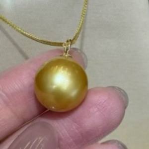 Collar de Plata Pura con Colgante de Cuentas de Oro Natural, Listo para Satisfacer sus Necesidades, Directo de la Tienda de Oro - Product Image 2