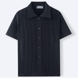 <span class=keywords><strong>Cardigan</strong></span> Casual da uomo in tinta unita lavorato a maglia per <span class=keywords><strong>Polo</strong></span> con bottone con risvolto a maniche corte traspirante di taglia XL stampato - Product Image 5