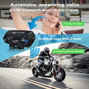 Intercomunicador para Casco de Motocicleta Fodsports 2000M 10 Riders M1-S PRO, Intercomunicador Inalámbrico Impermeable IP65, Auriculares para Casco - Product Image 2