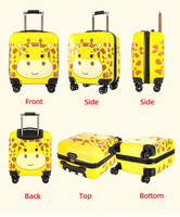 Personnage à motif personnalisé de personnage de dessin animé à la mode, mignon garçon et fille, valise à roulettes pour enfants, bagage à main pour enfants