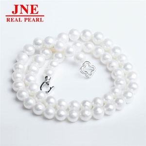 Collier de perles naturelles, perles rondes blanches, collier de perles trèfle, cadeau pour les aînés, fête des mères - Product Image 4