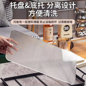 Bandeja de té rectangular moderna con acabado pulido, fácil de limpiar, bandeja de almacenamiento para sala de estar y uso doméstico - Product Image 5