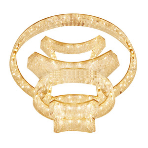 Lustre moderne en acier inoxydable avec pendentif en forme d'oiseau, grand modèle LED pour hall d'hôtel, télécommande, variateur d'intensité, lumière du jour 5000K réglable - Product Image 1