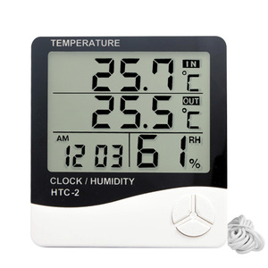 Funade <b>Digital</b> Thermometer Hygrometer HTC-1 Laboratory Use With <b>Clock</b> Display - Product Image 3