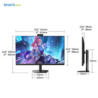 Sharerdp Best Cheap 23.8 27 Inch H610 CPU OEM 12th 13th Gen I5 12400 13400 4K LCD Display Mini PC All-In-One Gaming Computer