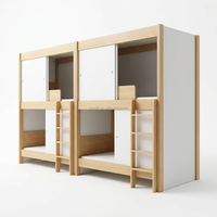 Lit superposé moderne en bois Olive, multi-niveaux, taille personnalisable, démontable et assemblable, pour usage commercial (étudiant)