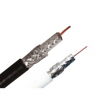 RG6 kabel satelit koaksial TV, kabel komunikasi koaksial Catv 5m 10m 20m 50m 100m