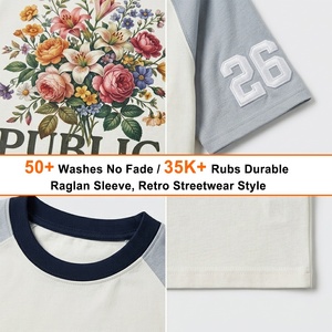 OEM/ODM Manufacturer Custom Luxury Streetwear 230GSM <b>Patchwork</b> Embroidery Patch T-<b>shirt</b> Graphics DTG Print Loose Men's T-<b>shirt</b> - Product Image 2