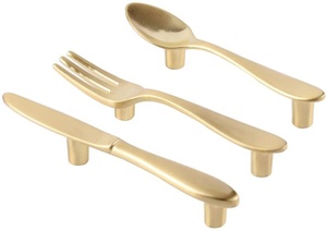 Xử lý và knobs mlp62 độc đáo dao nĩa muỗng hiện đại tủ đồ dùng nhà bếp phong cách màu đen xử lý kéo - Product Image 6