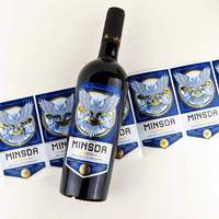 Etiquetas de Vino Holográficas Premium, Impresión de Fotos Personalizadas para Vino Espumoso de Etiqueta Blanca