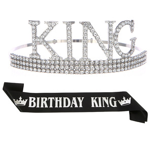 Suministros <span class=keywords><strong>para</strong></span> fiestas Accesorios <span class=keywords><strong>de</strong></span> joyería <span class=keywords><strong>de</strong></span> <span class=keywords><strong>cumpleaños</strong></span> <span class=keywords><strong>para</strong></span> <span class=keywords><strong>hombre</strong></span> Rhinestone King Tiara Ceremonial Band Set Accesorios <span class=keywords><strong>de</strong></span> <span class=keywords><strong>cumpleaños</strong></span> - Product Image 6