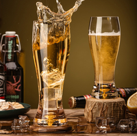 Verre à bière soufflé à la bouche en verre blanc de haute qualité, design moderne inspiré de l'Allemagne, 600 ml, article populaire en vente, nouveauté 2024