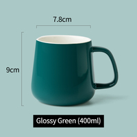 Tasse à thé/eau en porcelaine fine de 400 ml, style nordique simple, avec logo personnalisé, pour cadeau d'entreprise – Vente en gros