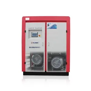 Compresor de aire de tornillo de lubricación de agua sin aceite accionado directo de 200HP 160KW