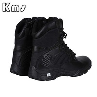 KMS vente en gros fabrication professionnelle imperméable noir anti-dérapant extérieur chaussures pour hommes formation tactique bottes de combat
