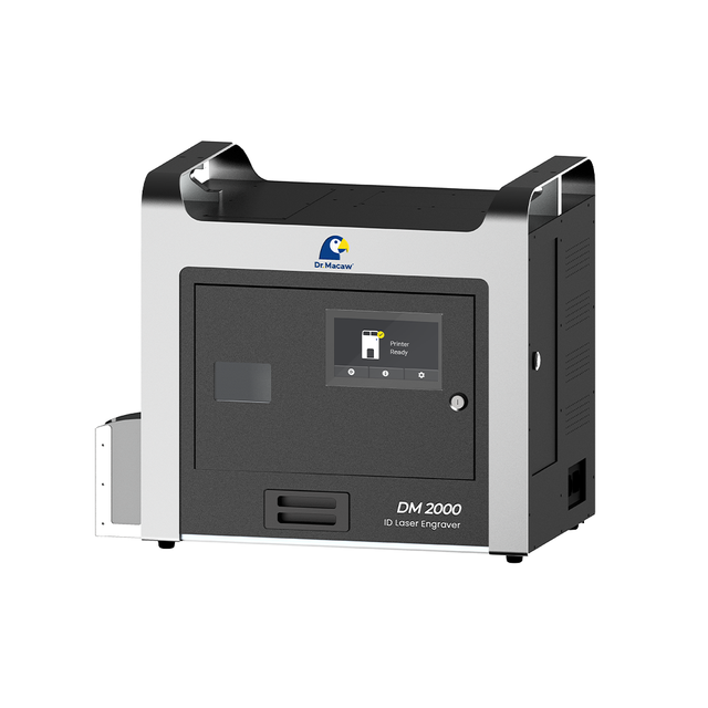 High-Speed USB Laser Card Engraver Printer DM2000 20W 800 Cards Per Hour for Mass ID Production