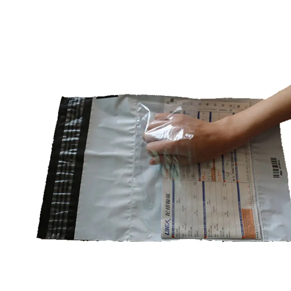 Usine Personnalisé Auto-Adhésif Biodégradable Poly Mailer Enveloppes D'expédition En Plastique Sac De Courrier Avec Poche