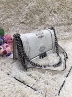 Sac à bandoulière en cuir de crocodile pour femme avec logo personnalisé, durable, portable, grande capacité, sac à main moderne à rabat
