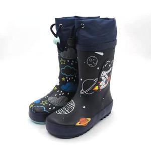 Bottes en caoutchouc respirantes légères à cordon <span class=keywords><strong>de</strong></span> serrage antidérapantes OEM Imprimées Automne Hiver - Product Image 1