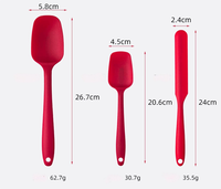 Ensemble de spatules en silicone Ustensiles de cuisine antiadhésifs Grattoirs résistants à la chaleur Ustensiles de cuisine pour la cuisson Cuillère à glaçage pour gâteaux