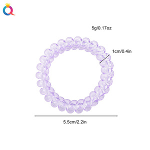 Qiyue đàn hồi cao điện thoại dây tóc vòng cao cấp nhựa tóc ban nhạc phụ kiện cho trẻ em phụ nữ - Product Image 3