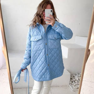 Manteau d'hiver pour femme en coton décontracté, léger, chaud, à carreaux, mi-long, imperméable, <span class=keywords><strong>nouveau</strong></span>, épaissi, 2022 - Product Image 6