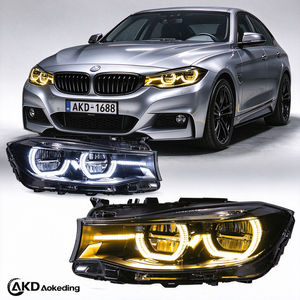 Pièces automobiles AKD, phare pour BMW Série 3 GT-F34 2013-2020, mise à niveau des phares bicolores jaune et blanc, phares avant - Product Image 1