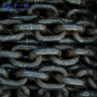 Cadena de Anclaje M2/M3 Syud Link para Construcción Naval y Acuicultura, Pintada de Negro, 27.5m, Cadena de Amarre, Cadena de Anclaje Marina de Acero