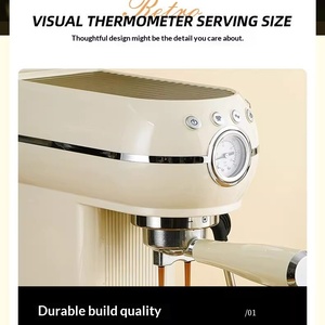 Nouvelle Arrivée Transfrontalière : Machine à Expresso Électrique Rétro 20 bars, Semi-automatique, pour Usage Domestique, Cafetière Italienne - Product Image 2