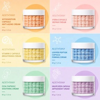 AESTHTANY 65g Crème en Capsules Six Variantes Raffermissante, Maintient la Peau Pleine et Élastique, Améliore la Texture de la Peau, Soin Quotidien du Visage OEM