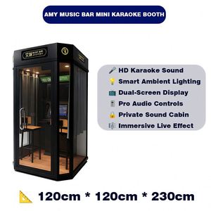 Cabine de karaoké miniature à monnayeur avec son HD et double écran, cabine de chant privée pour centres commerciaux, bars et salles d'arcade - Product Image 3
